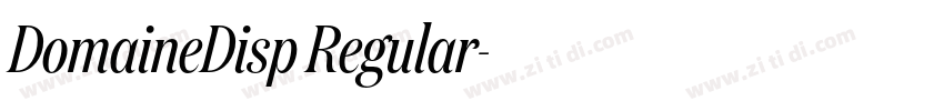 DomaineDisp Regular字体转换